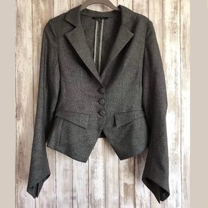 Black Halo Blazer Jacket SZ XS Gray Metallic